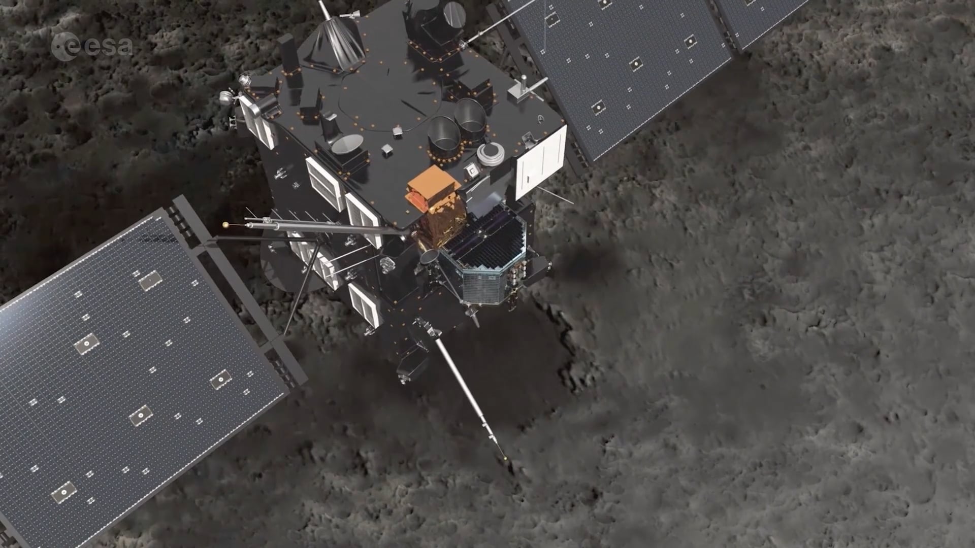 Landing on a comet